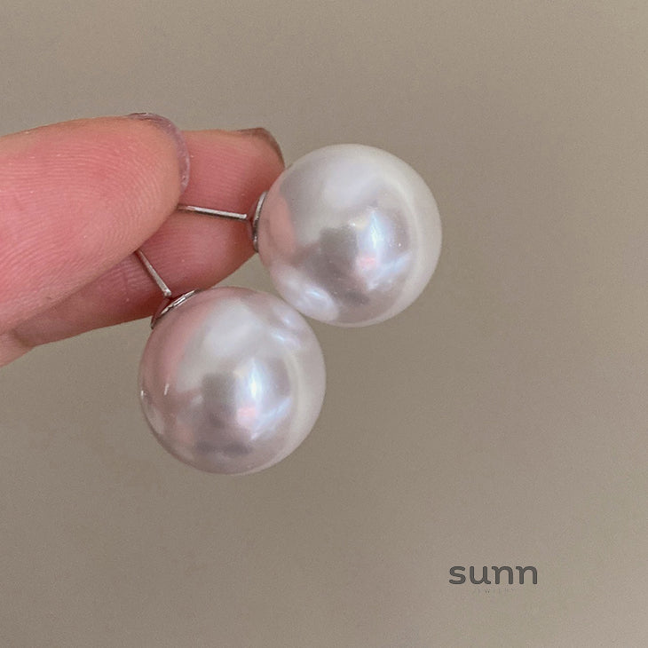 Rosey Pearl Stud Earrings [S5SK37WS]