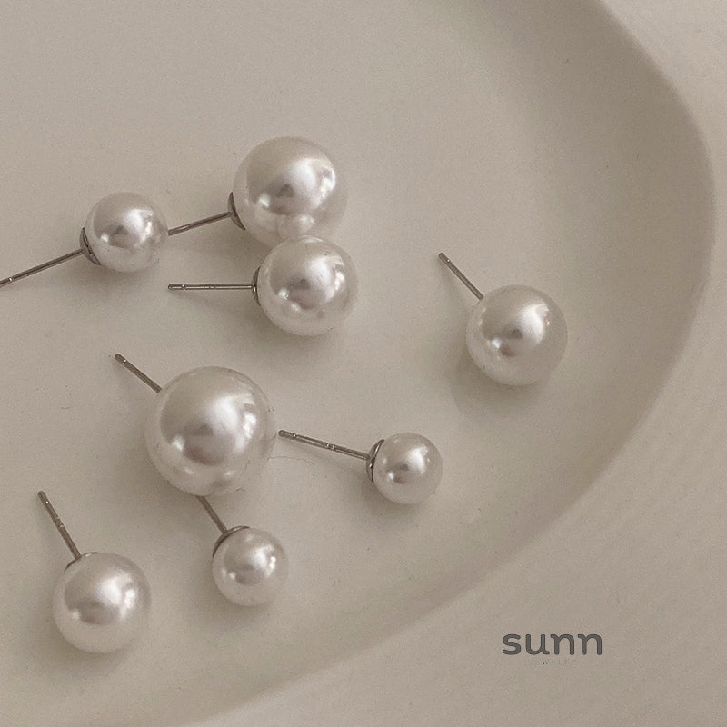Rosey Pearl Stud Earrings [P3EU941J]