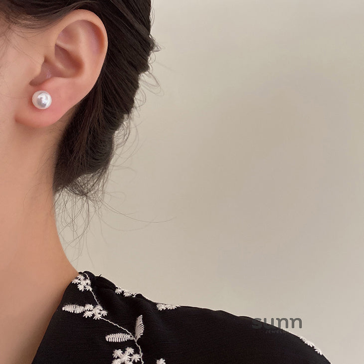 Rosey Pearl Stud Earrings [JVBJCM7G]