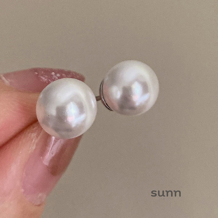 Rosey Pearl Stud Earrings [BZMCK07X]