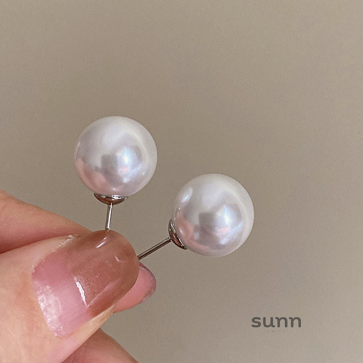Rosey Pearl Stud Earrings [T09WW97F]