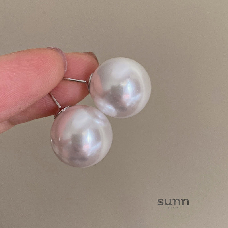 Rosey Pearl Stud Earrings [5DVQZ868]