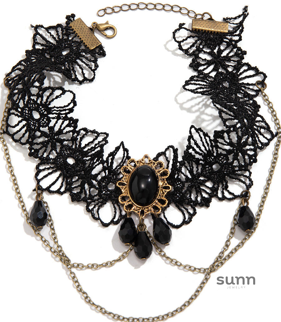 Rosie Dark Lace Chain Set [G3V7DSW4]