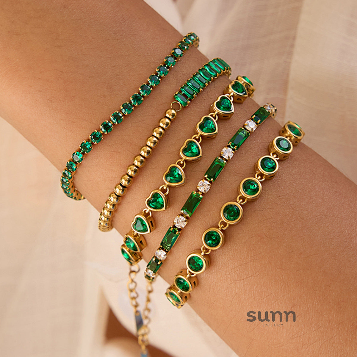 Rosita Zircon Heart Bracelet [5KMB0KFL]