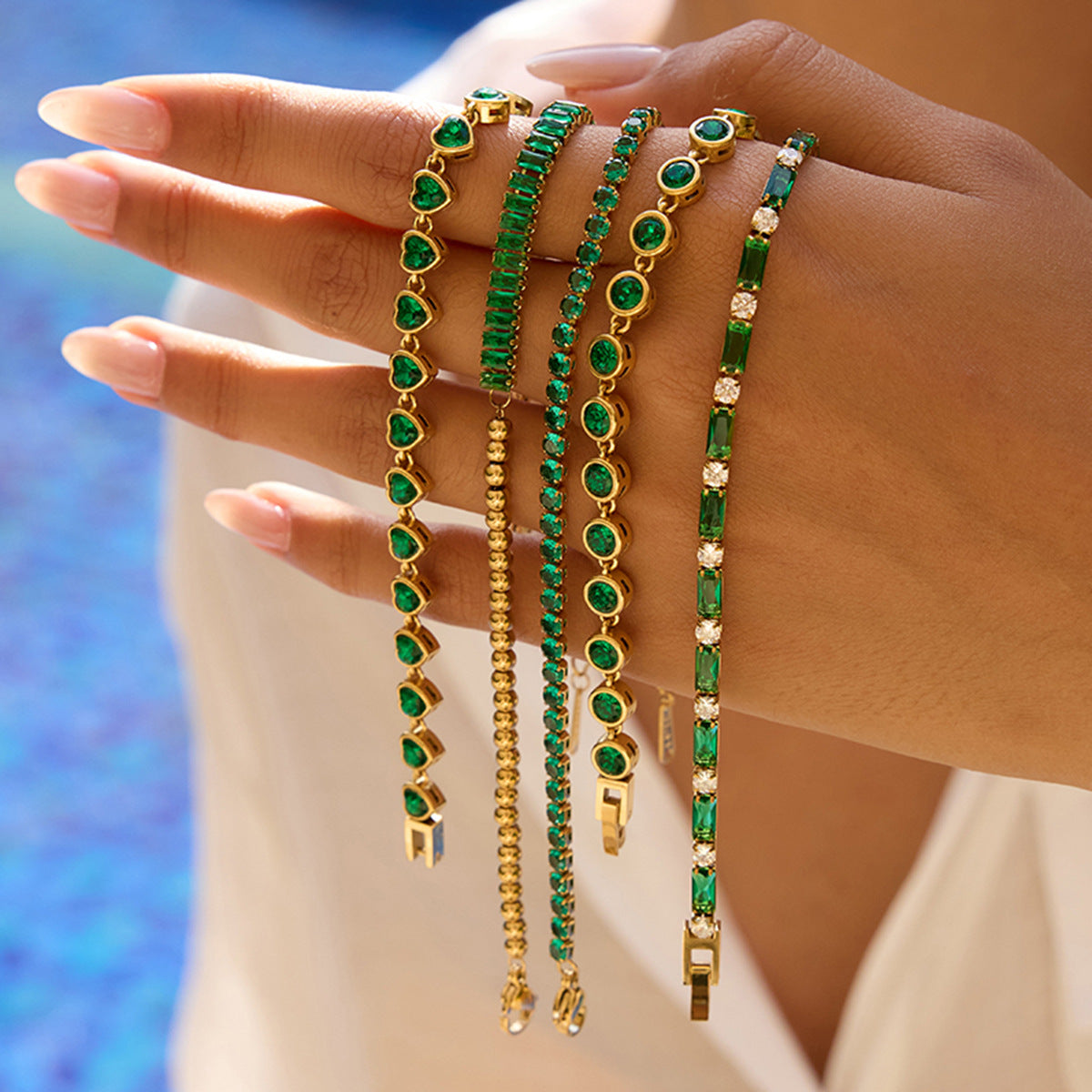 Rosita Zircon Heart Bracelet [6H2WFJK2]