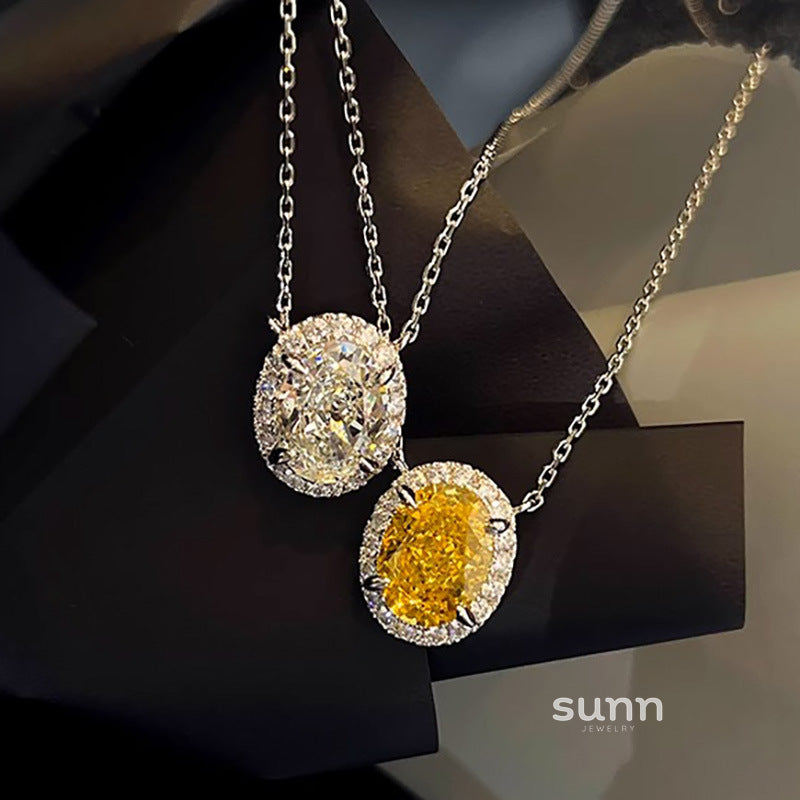 Rowynn Oval Moissanite Necklace [LS9RNK7U]