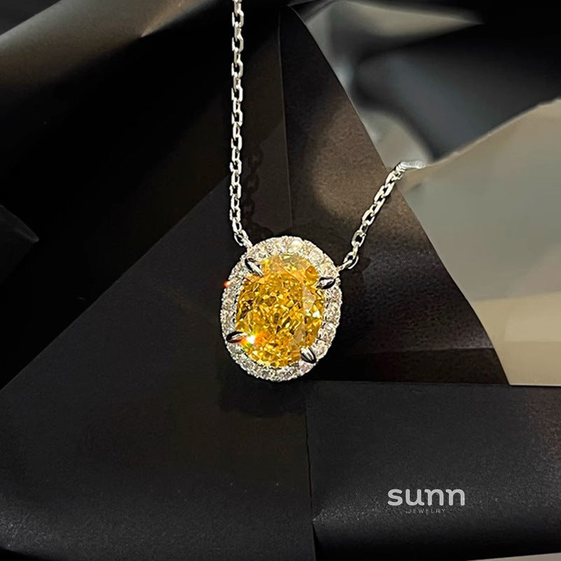 Rowynn Oval Moissanite Necklace [FCQL82JK]