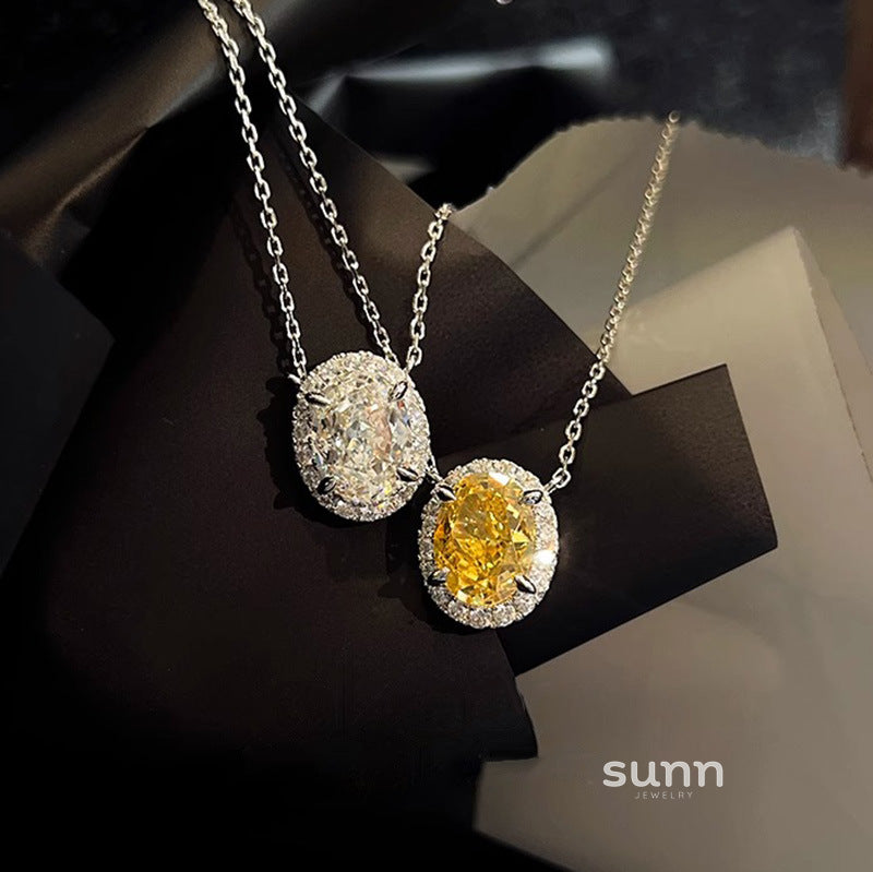 Rowynn Oval Moissanite Necklace [EHUEE924]