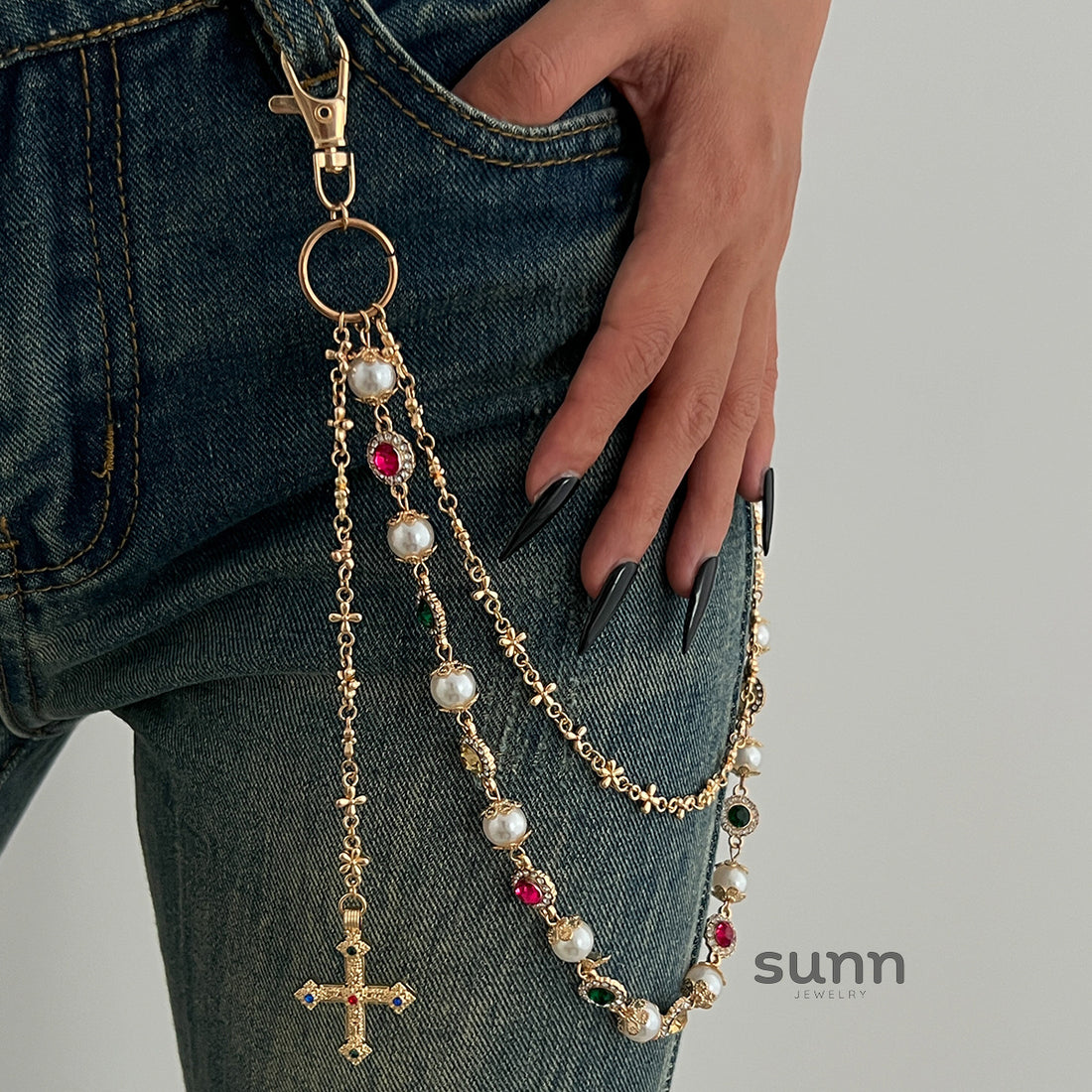 Roxanne Embellished Waist Chain [8SOT0K1V]