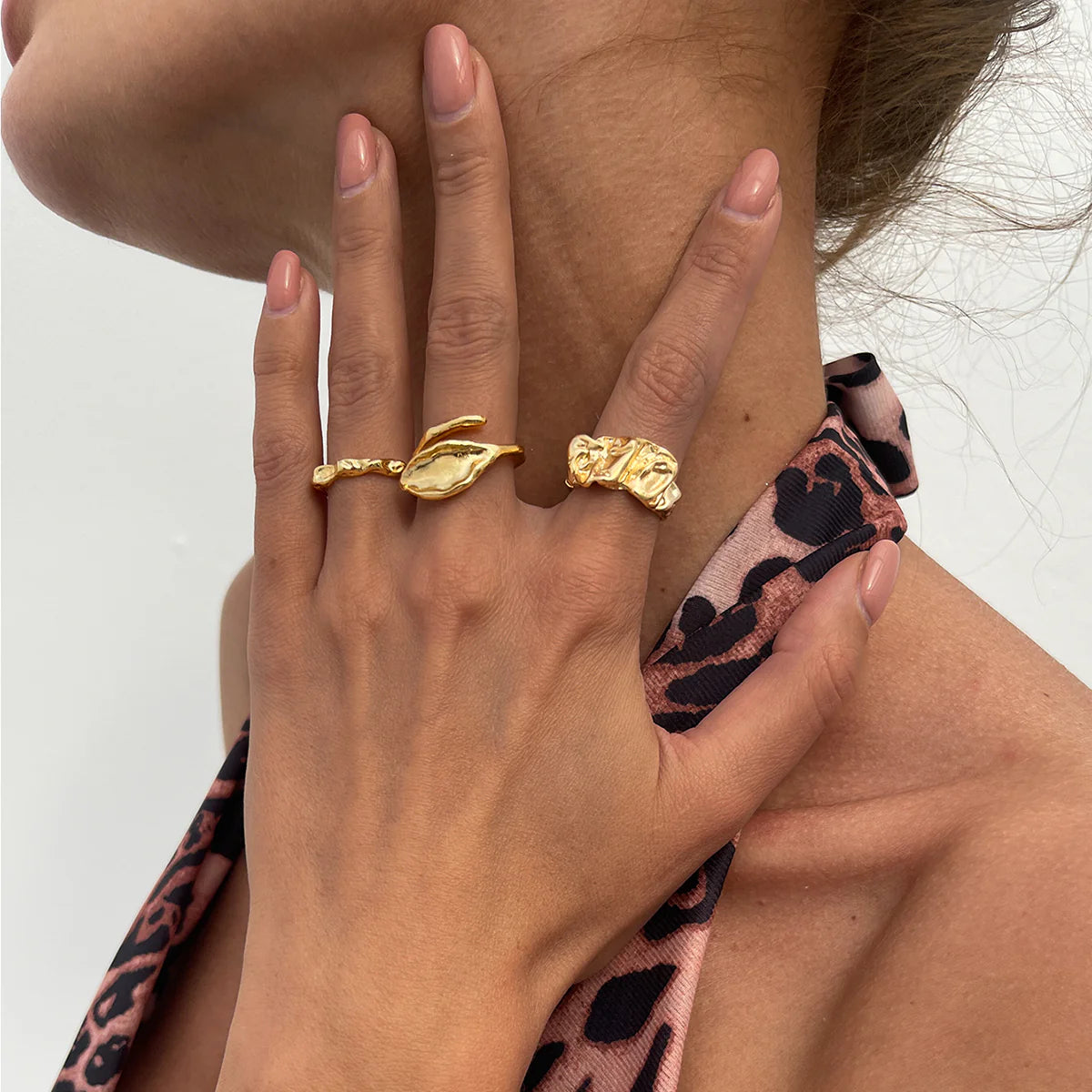 Rubie Stackable Open Ring Set