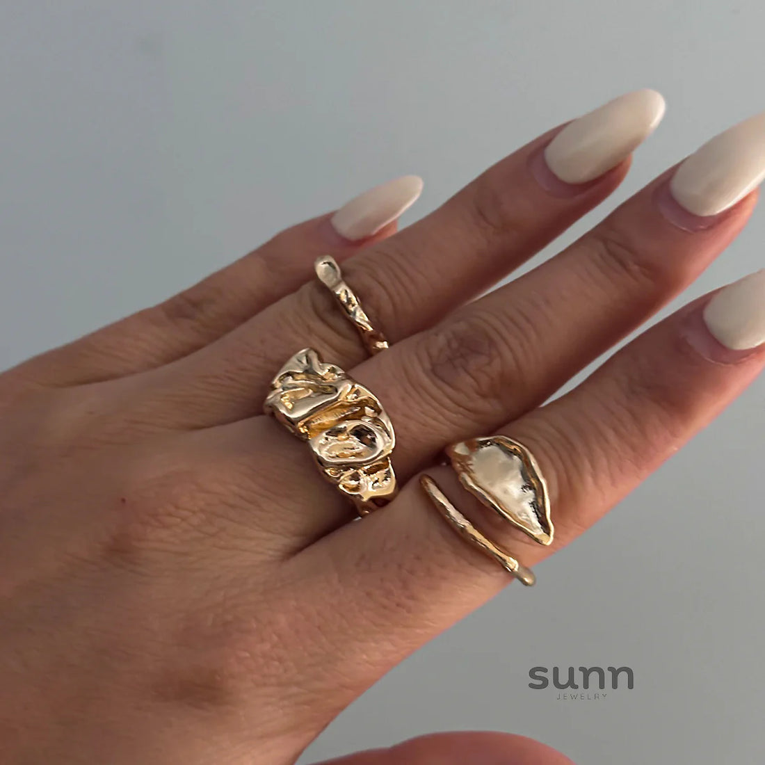 Rubie Stackable Open Ring Set