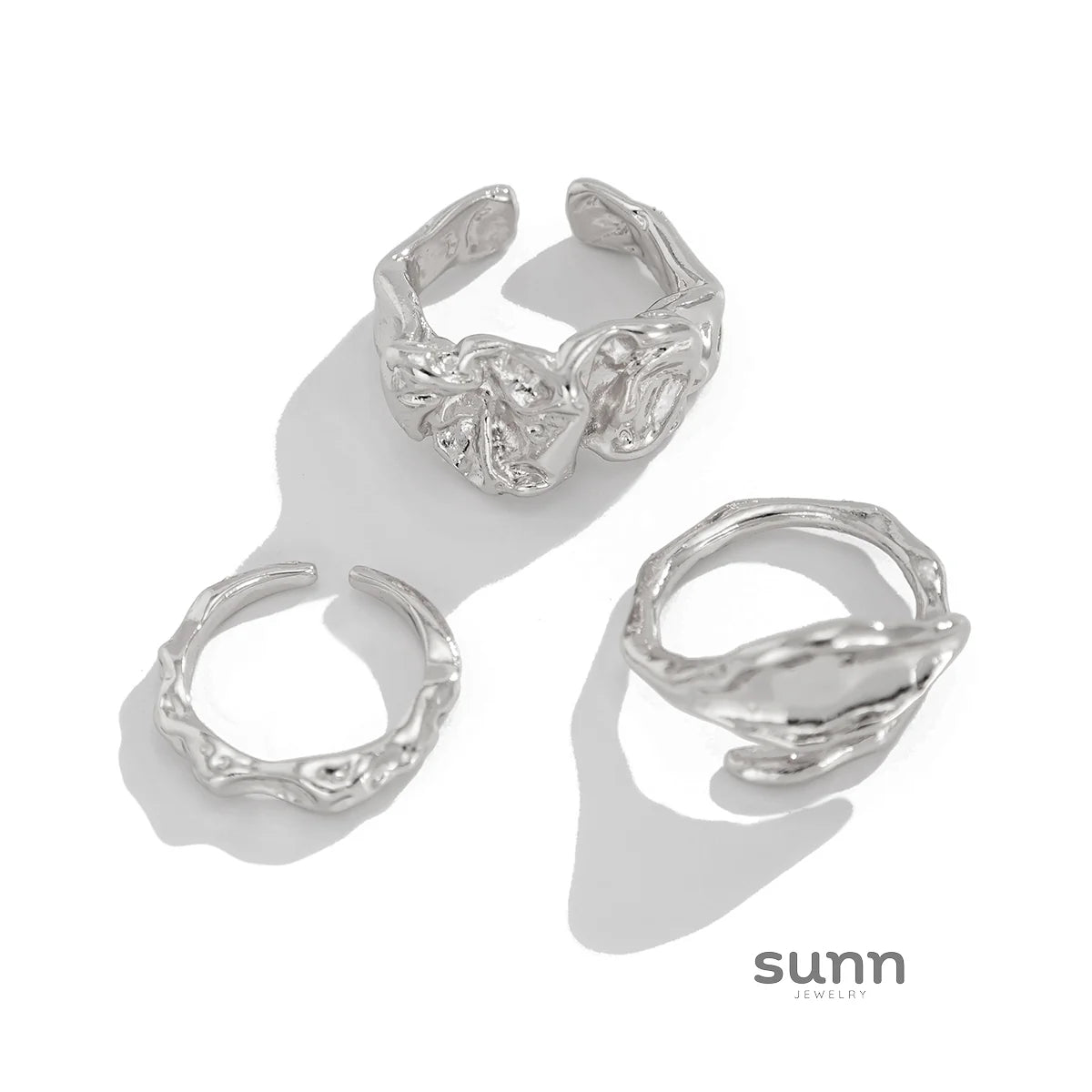 Rubie Stackable Open Ring Set