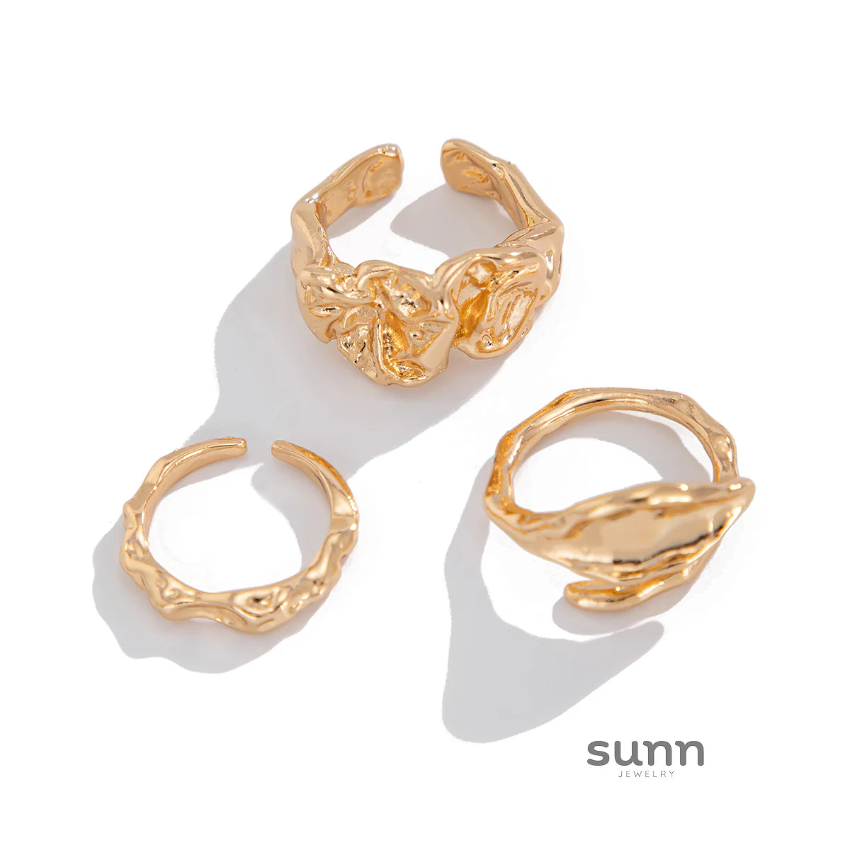 Rubie Stackable Open Ring Set