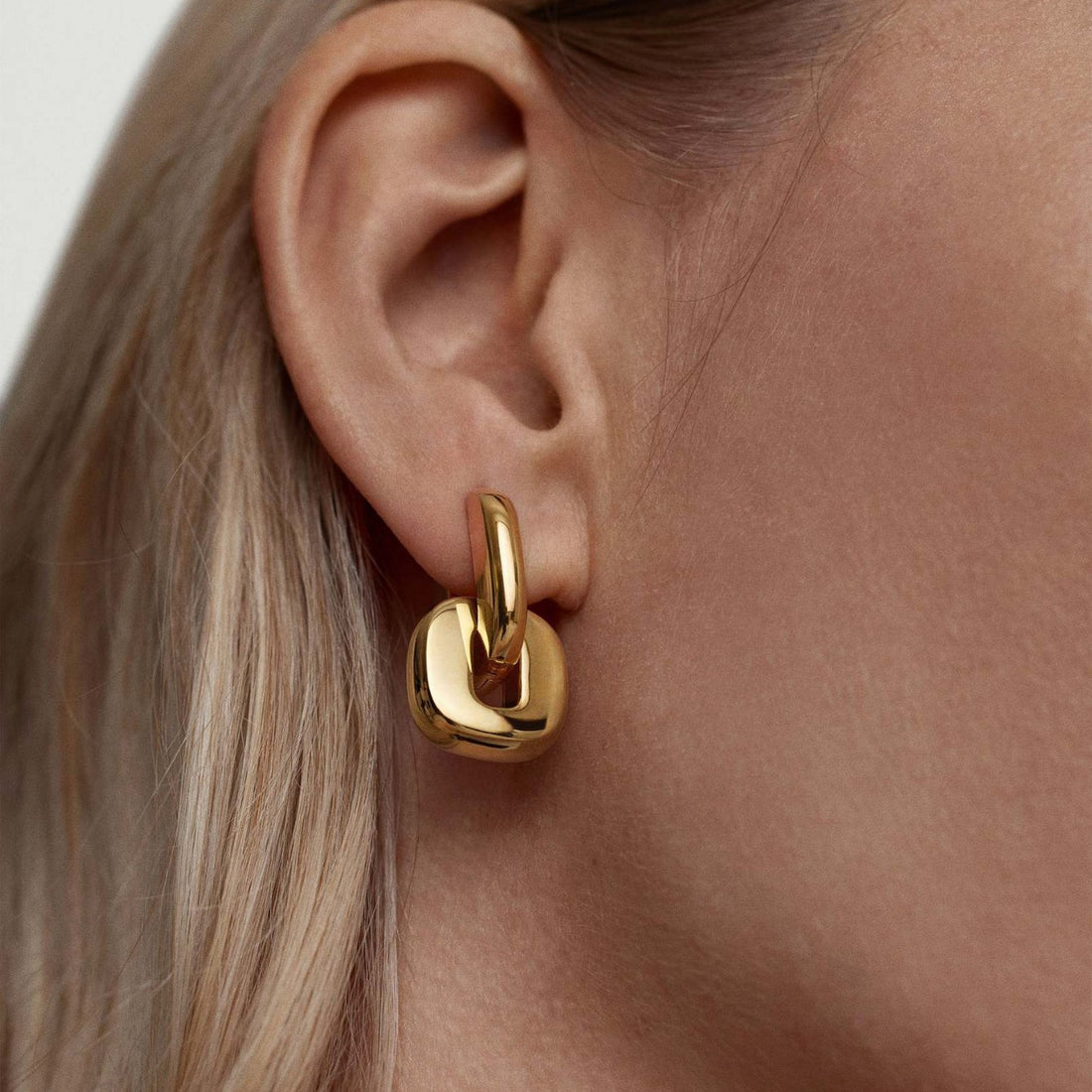 Ruqayyah Stainless Steel Geometric Hoops [UJI9EGW3]