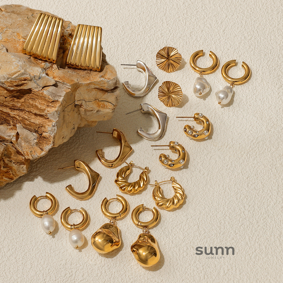 Ruthann Modern Pearl Earrings [ZDSF1VI2]