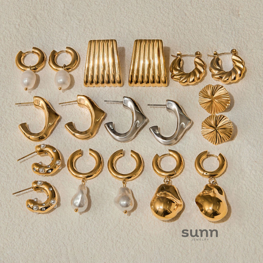 Ruthann Modern Pearl Earrings [TGLZXWTE]