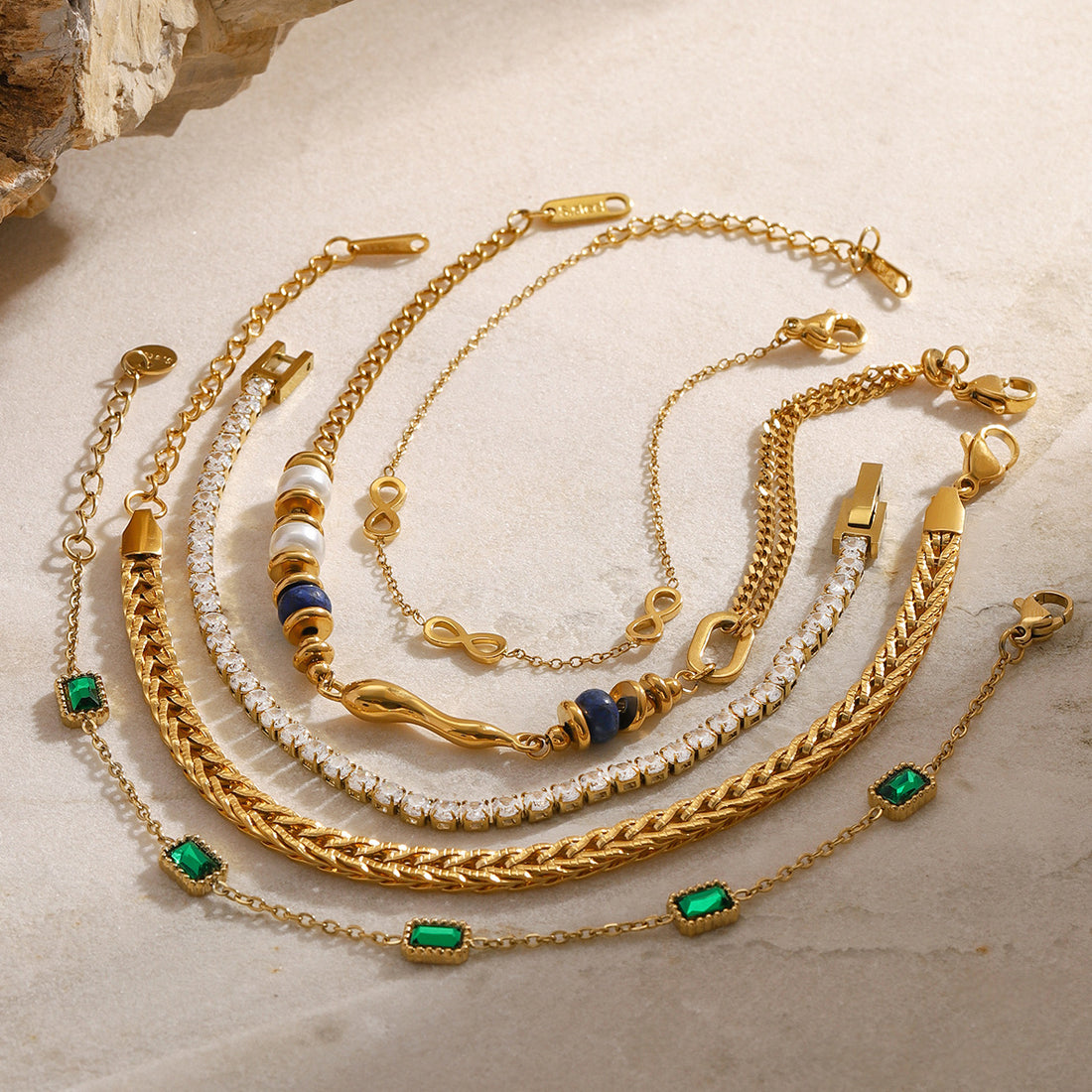 Ruwayda Pearl Zircon Bracelet [YMM4SY1T]