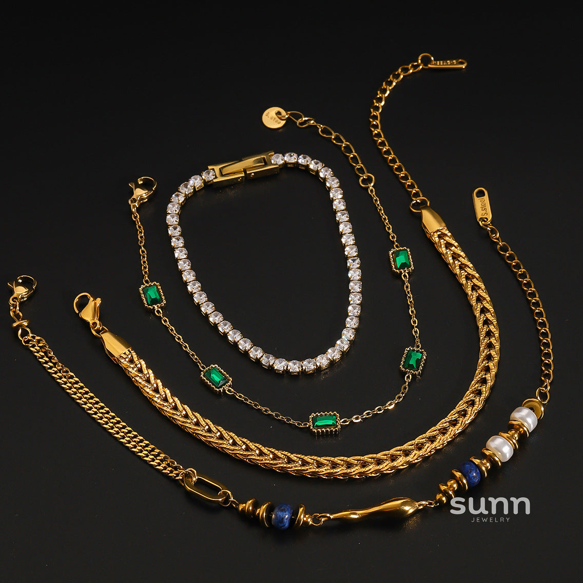 Ruwayda Pearl Zircon Bracelet [IOSP3AGA]