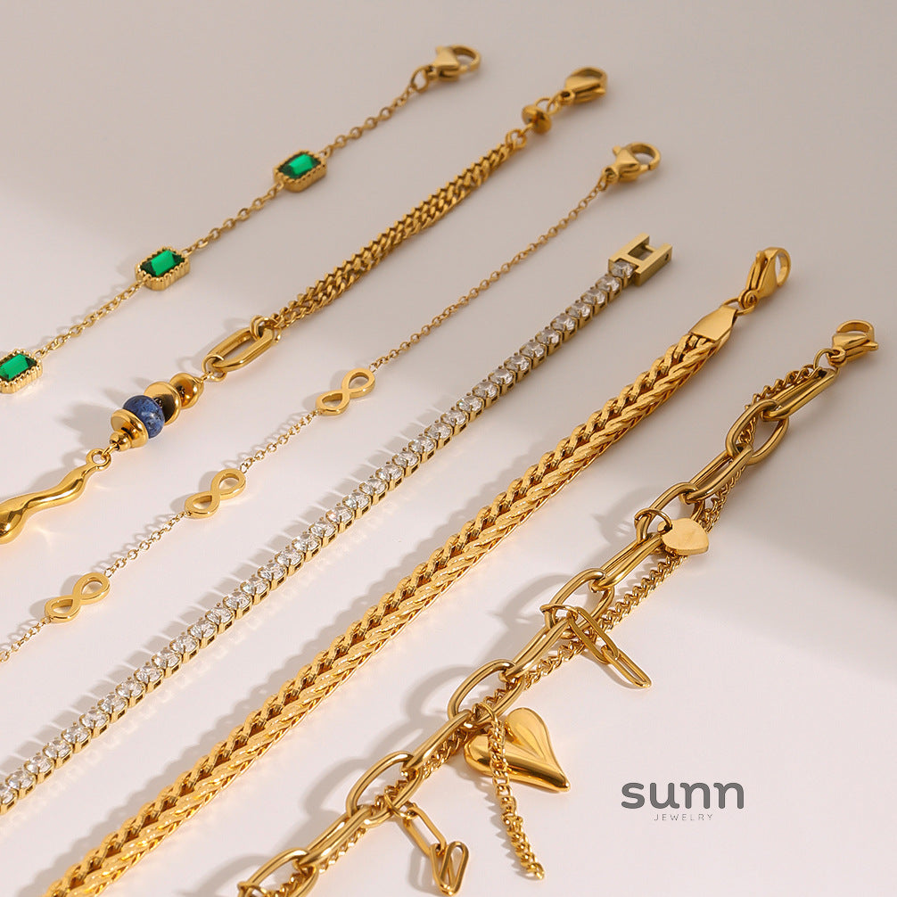 Ruwayda Pearl Zircon Bracelet [OBIEWK78]