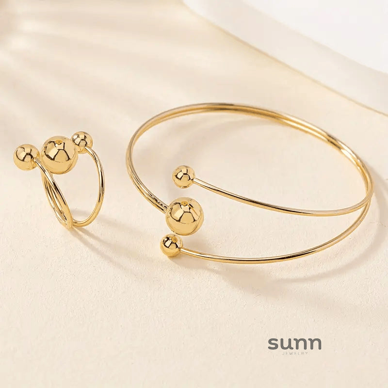 Ryann Layered Ball Jewelry Set