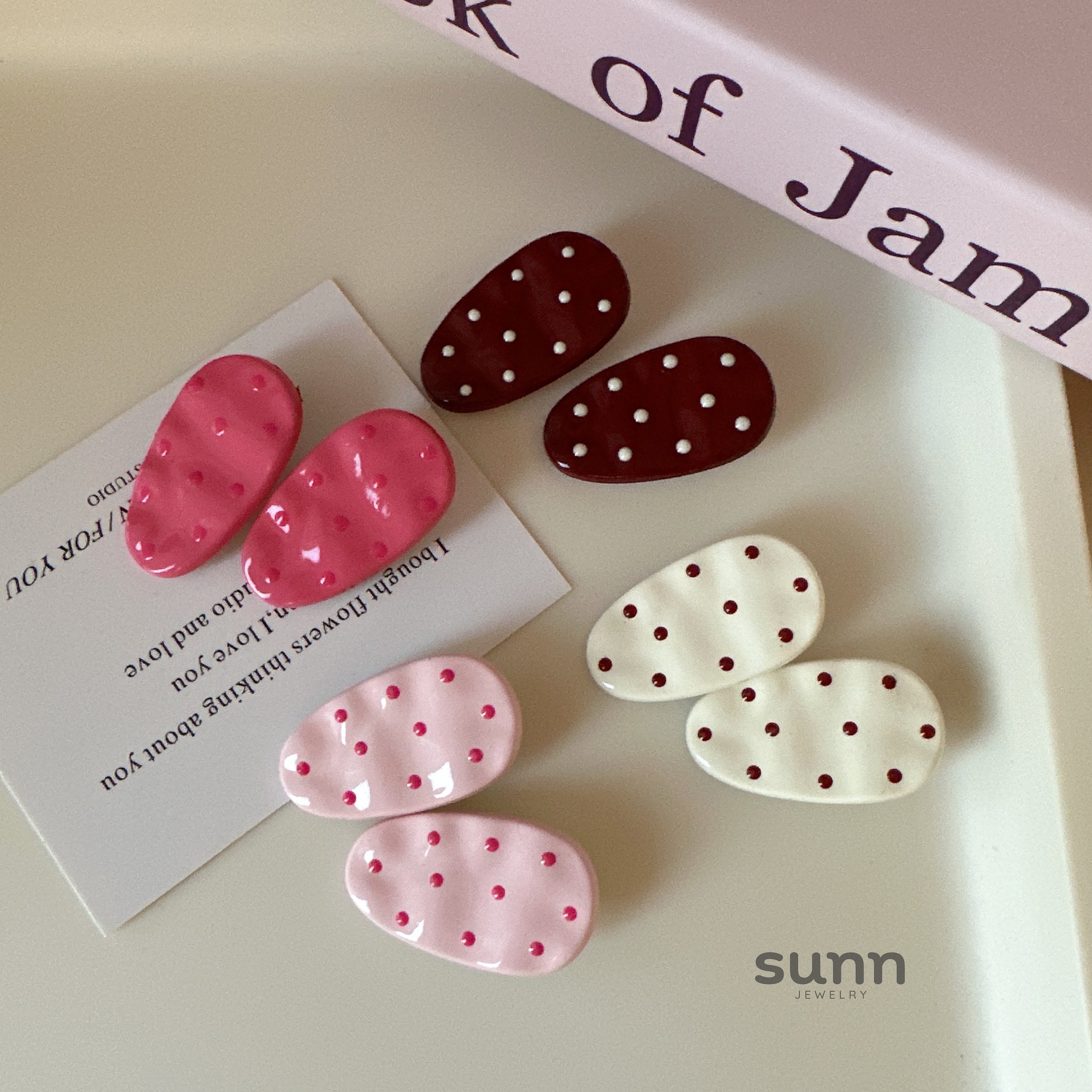 Ryann Polka Dot Hair Clip [JR1E815H]