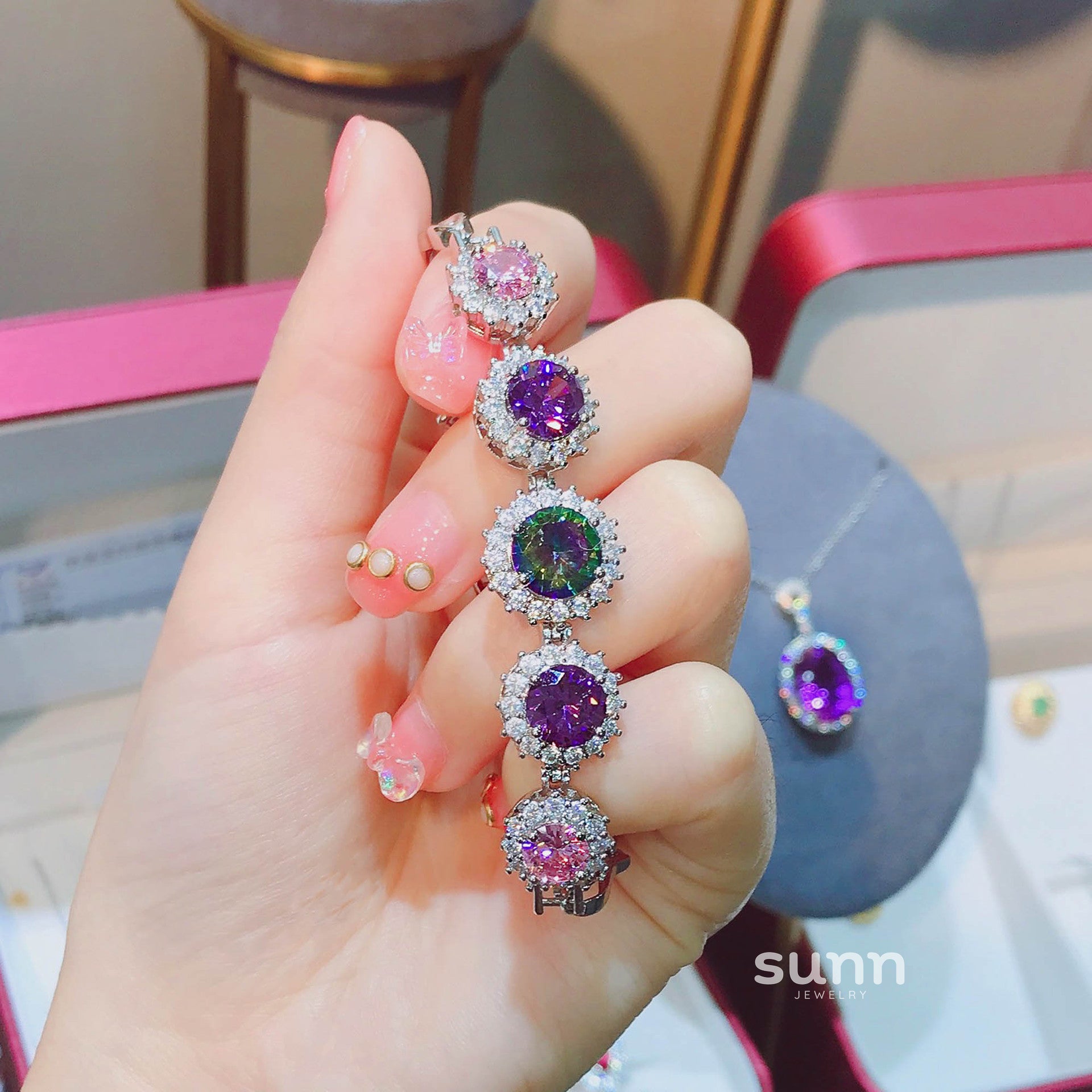 Ryann Radiant Gemstone Bracelet [D04A20JU]