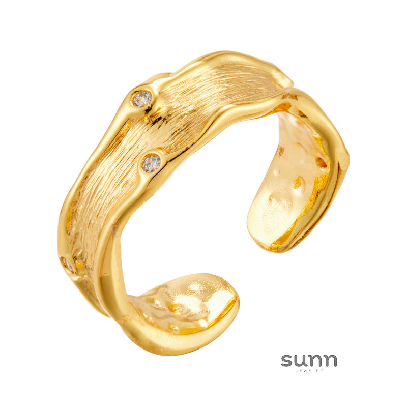Ryann Textured Open Ring [0R0KA4VY]