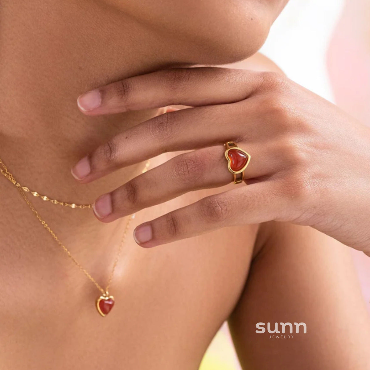 Ryder Pearl & Agate Heart Necklace [TAWT8ANL]