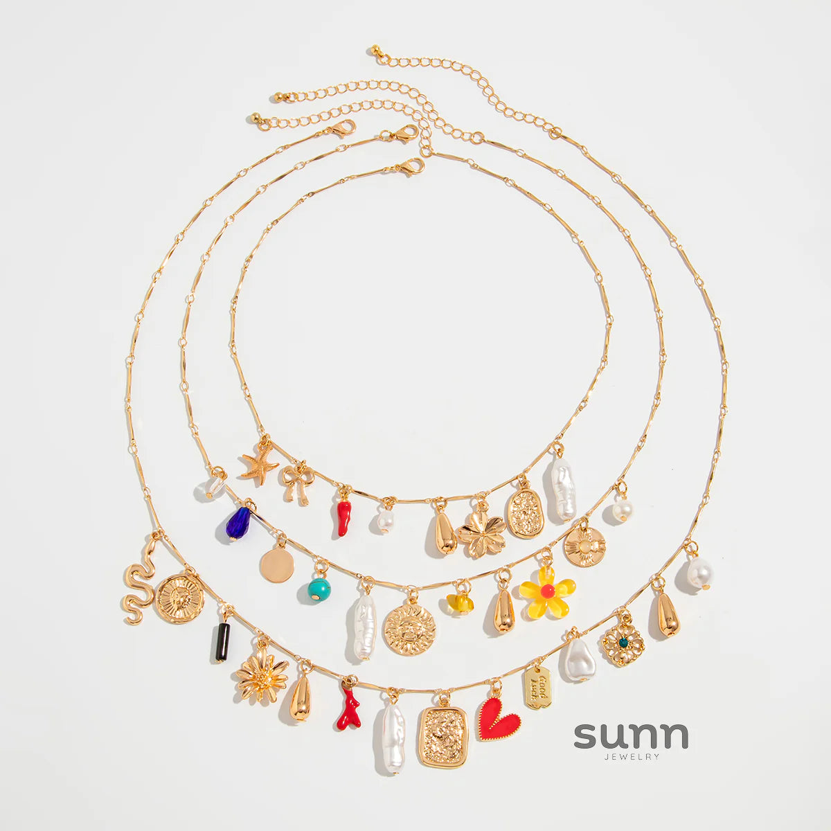 Ryen Layered Coastal Necklace Set
