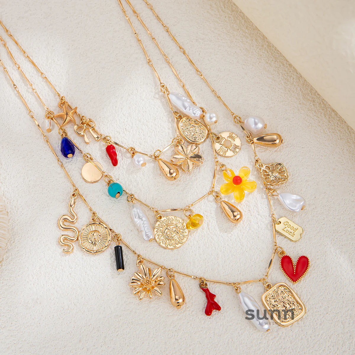 Ryen Layered Coastal Necklace Set