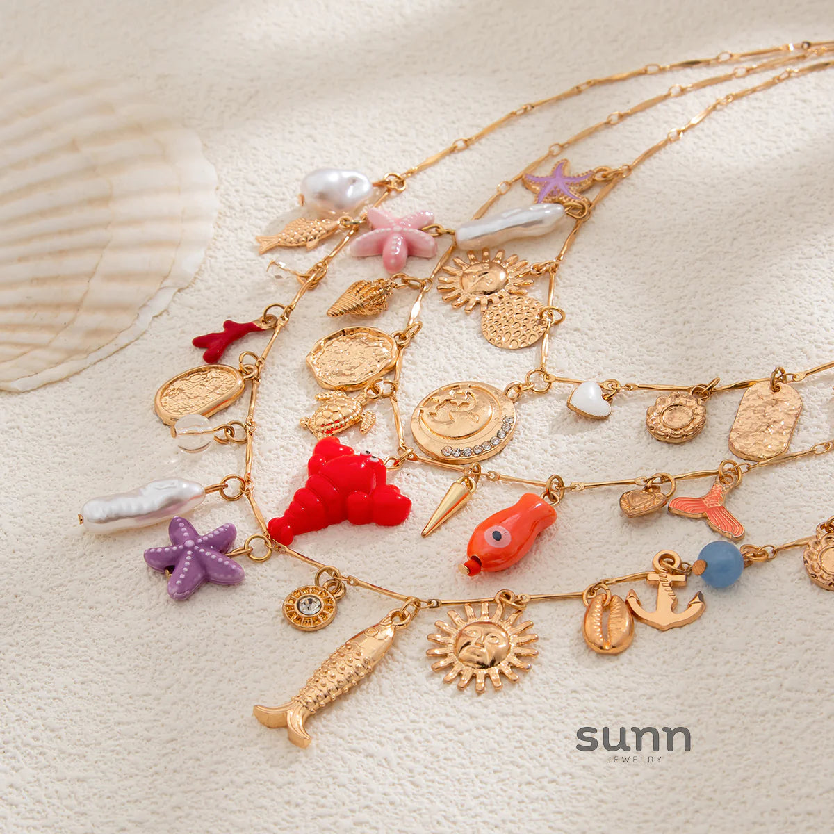 Ryen Layered Coastal Necklace Set