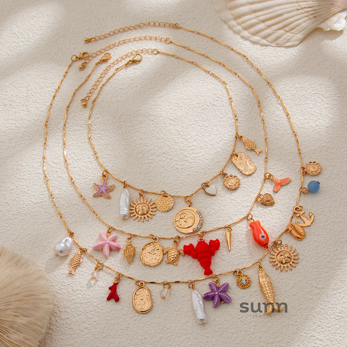 Ryen Layered Coastal Necklace Set