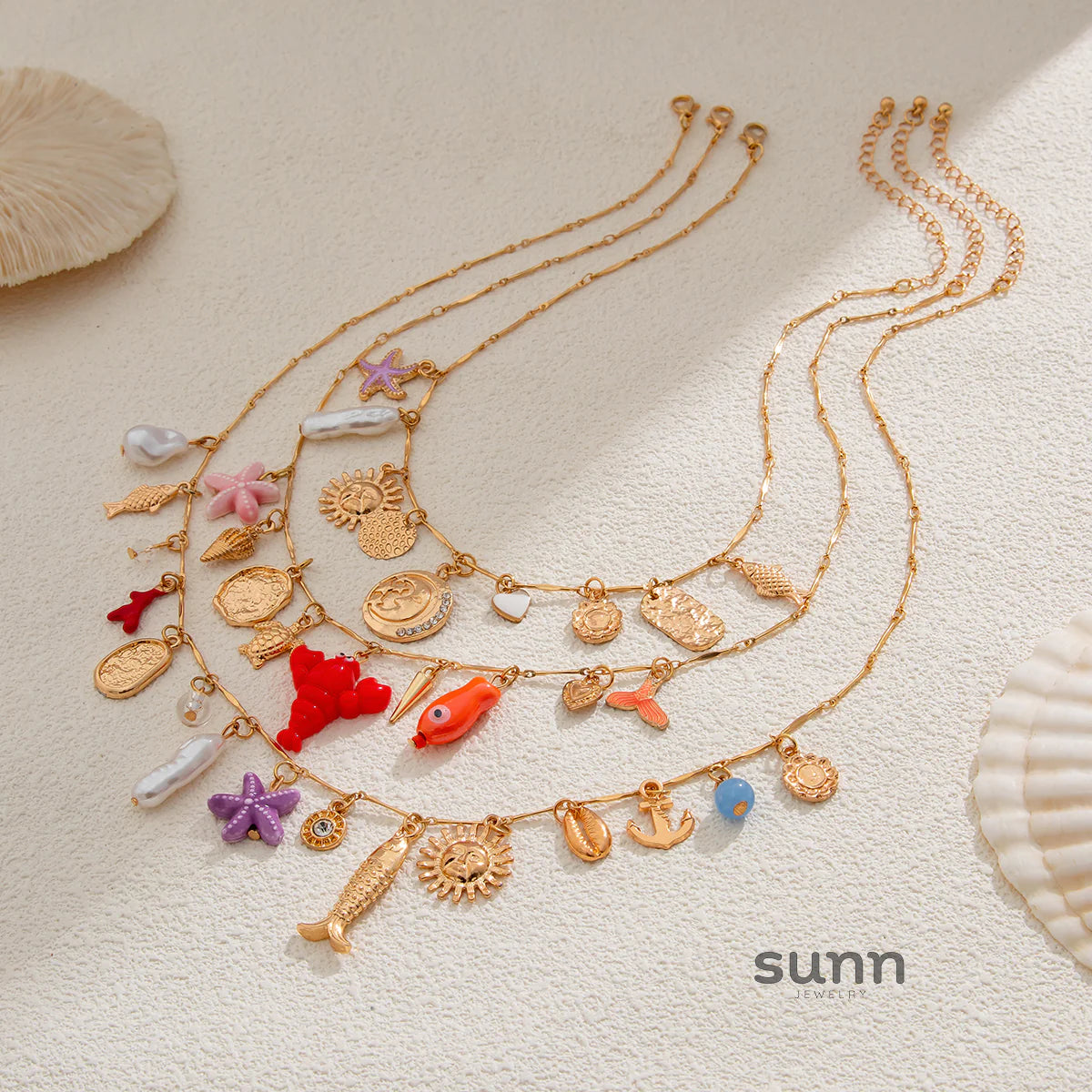 Ryen Layered Coastal Necklace Set