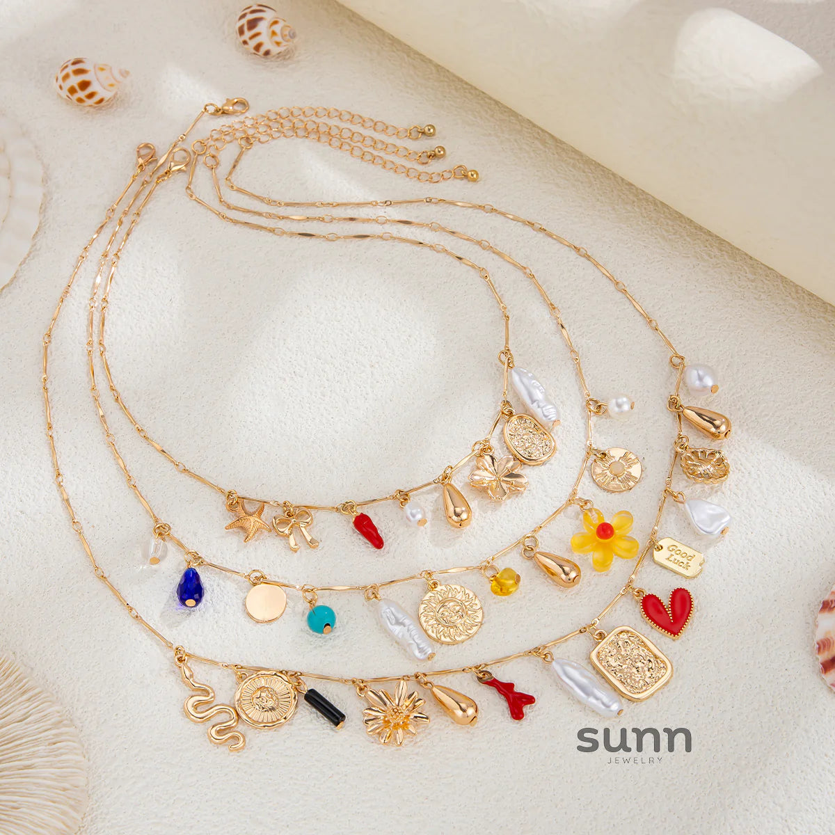 Ryen Layered Coastal Necklace Set
