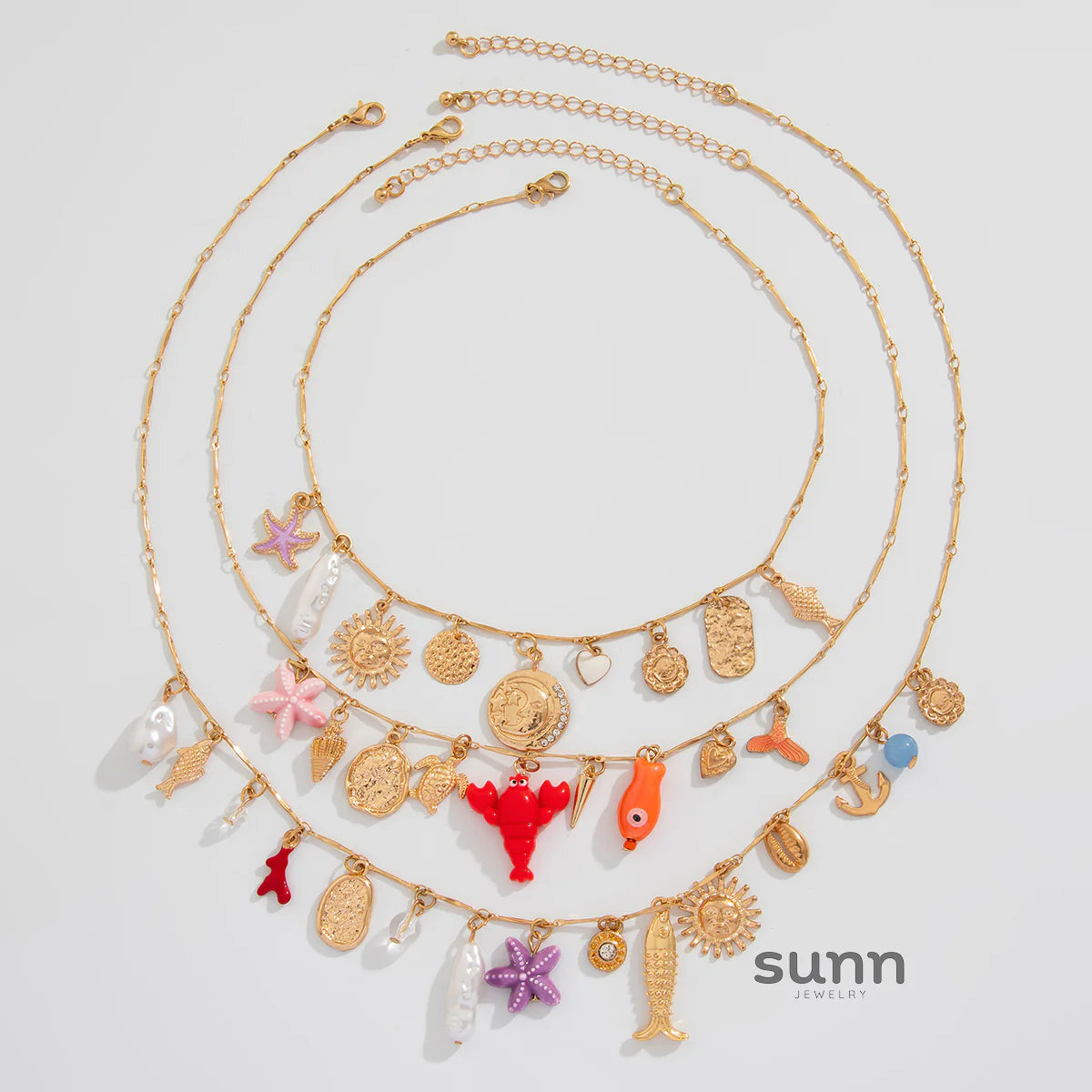 Ryen Layered Coastal Necklace Set