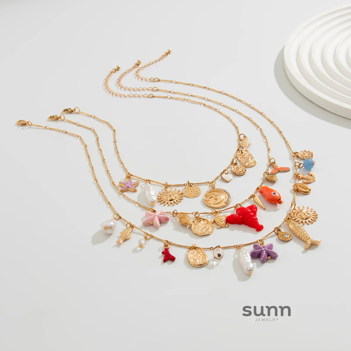 Ryen Layered Coastal Necklace Set