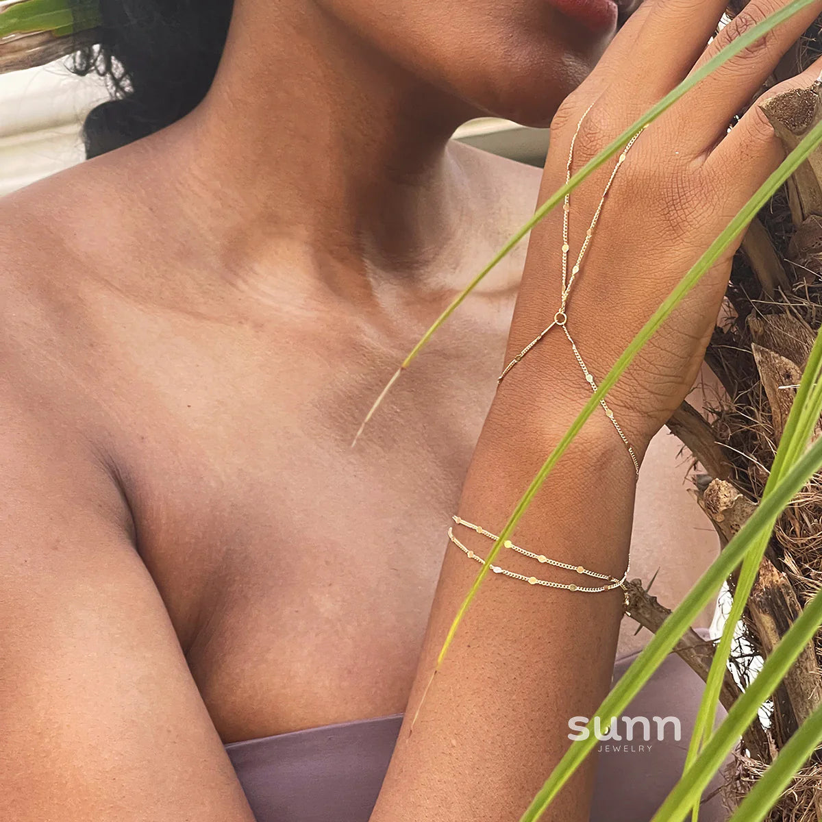 Ryen Layered Hand Chain Set