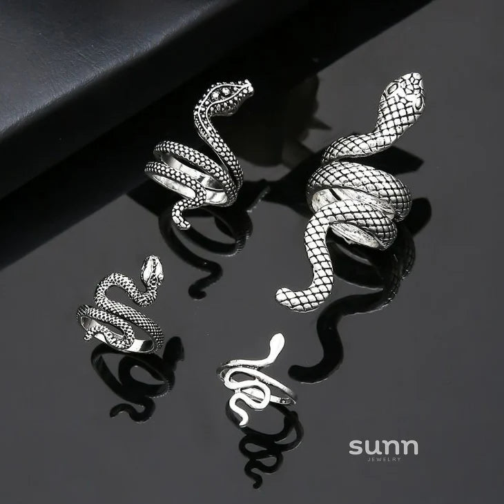 Ryen Statement Snake Ring Set