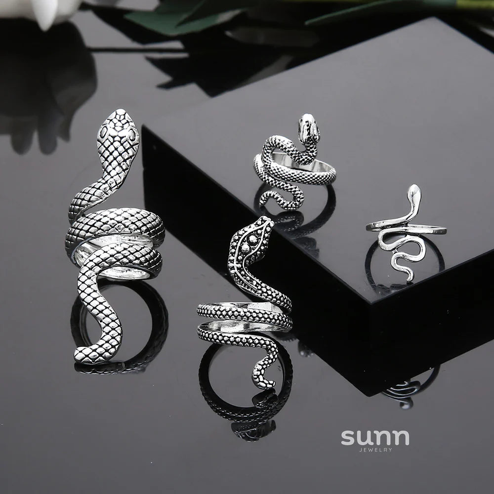 Ryen Statement Snake Ring Set