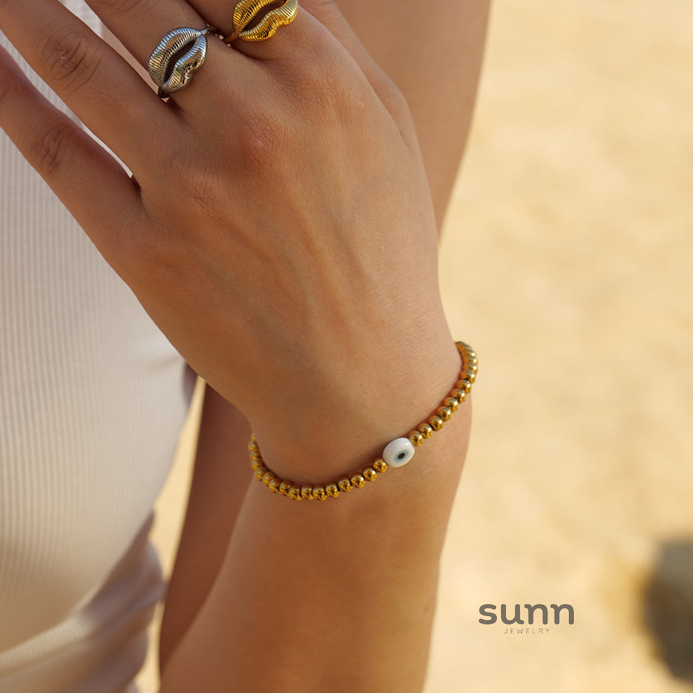 Rylie Gold Evil Eye Bracelet [KKE1KTBK]