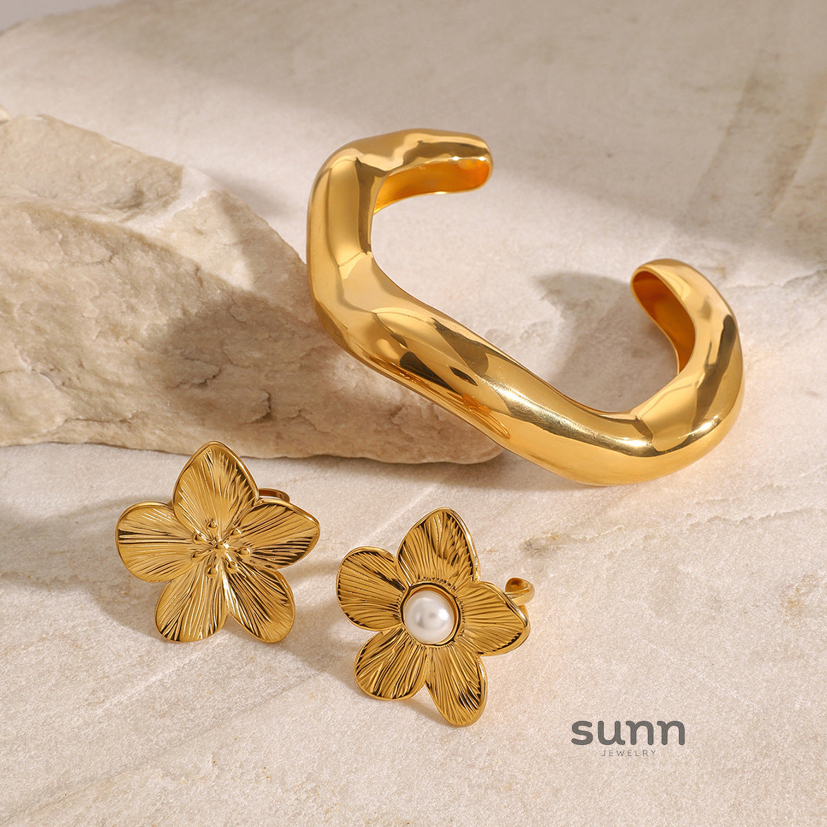 Rylin Pearl Floral Jewelry Set [I50IZQDP]