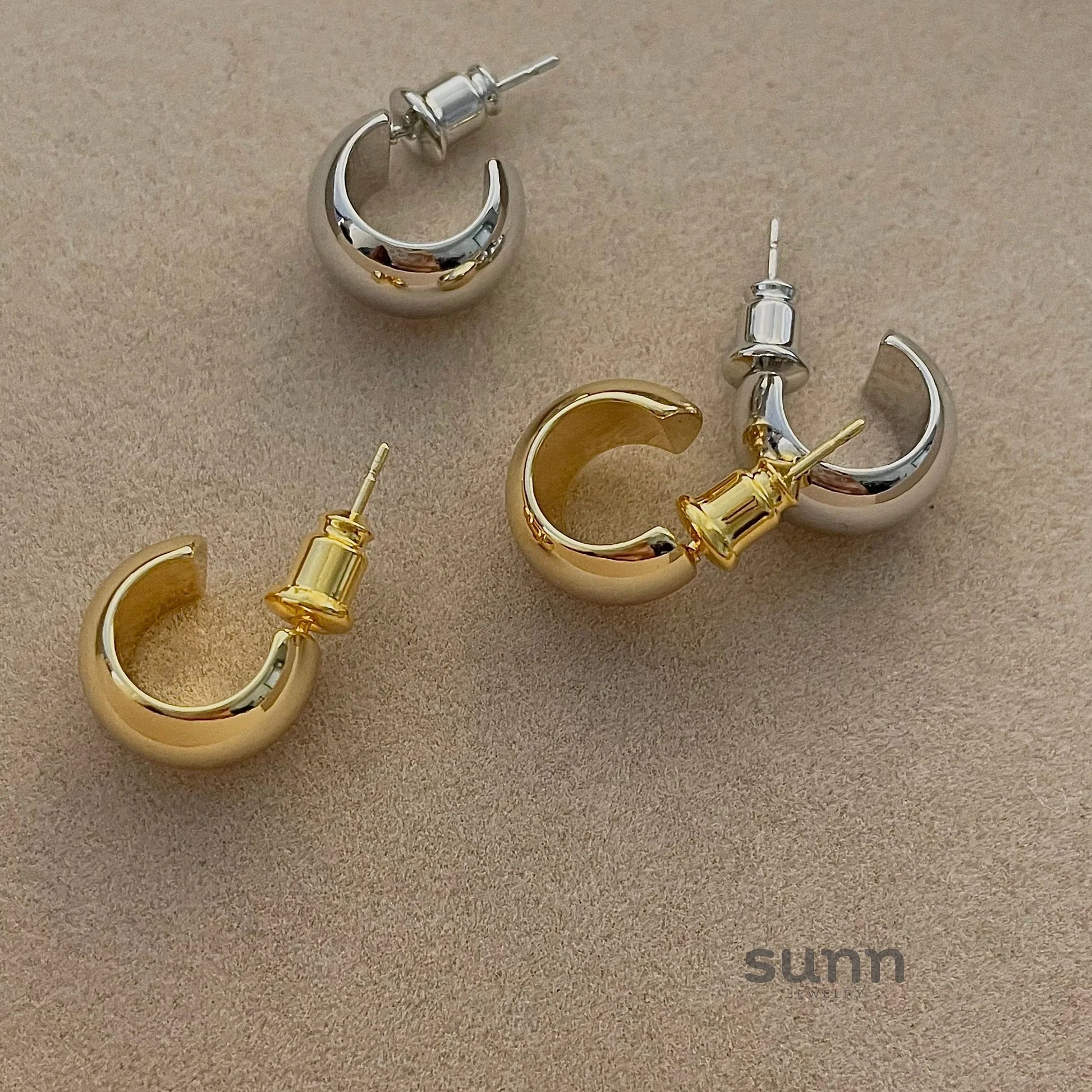 Rylyn Minimalist C-Shaped Studs