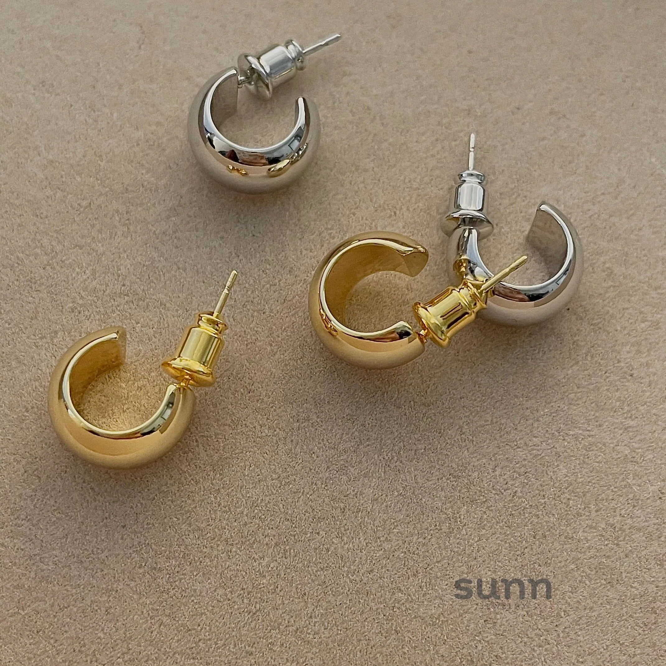 Rylyn Minimalist C-Shaped Studs