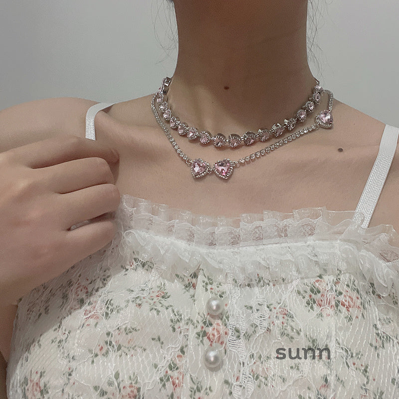 Rylynn Pink Pave Necklace