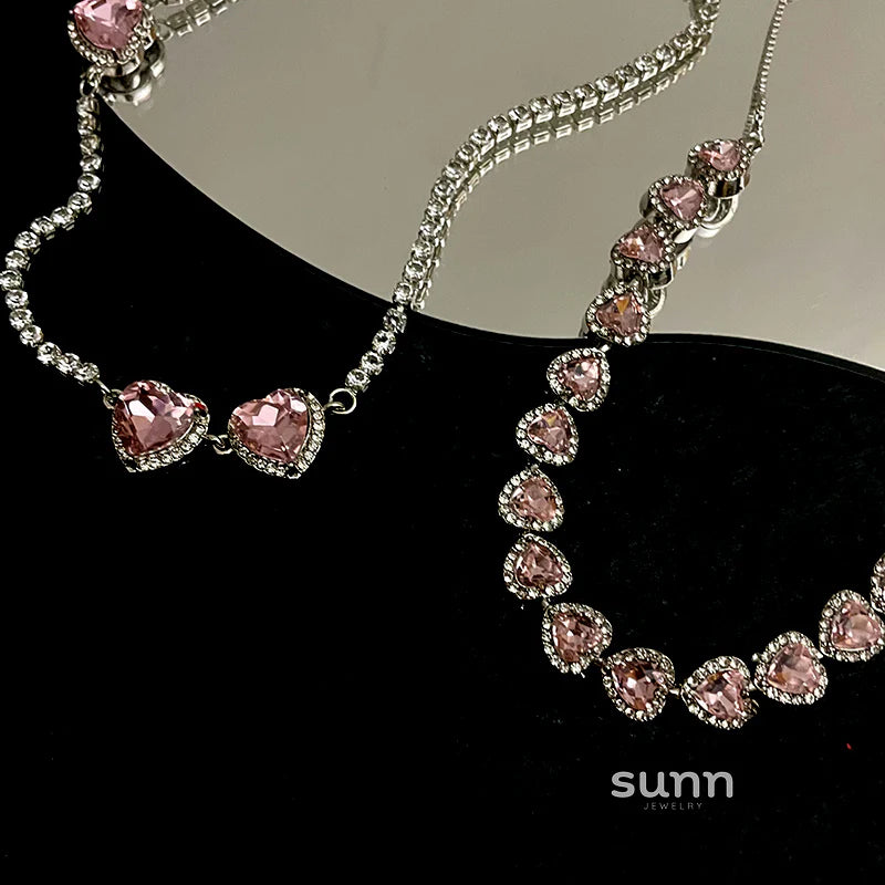 Rylynn Pink Pave Necklace