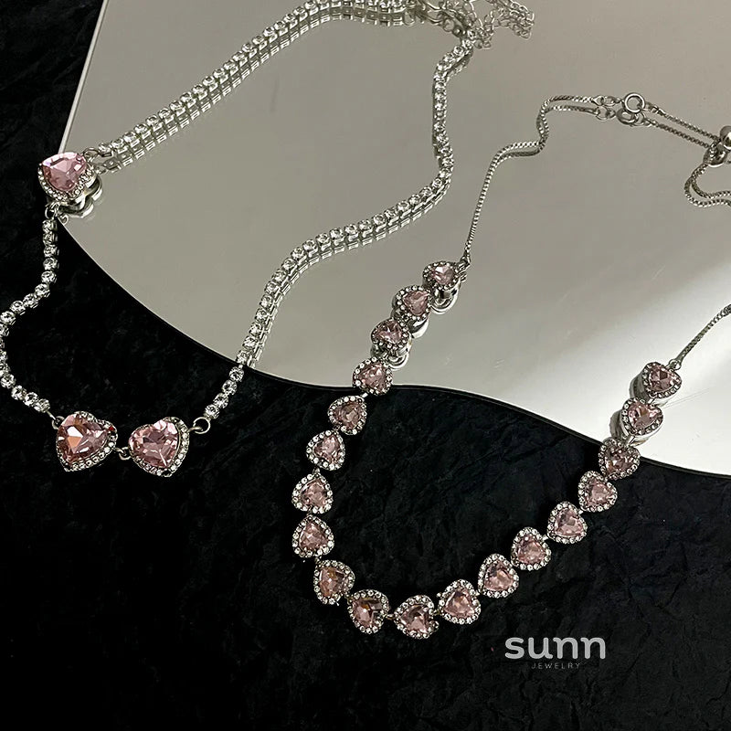 Rylynn Pink Pave Necklace