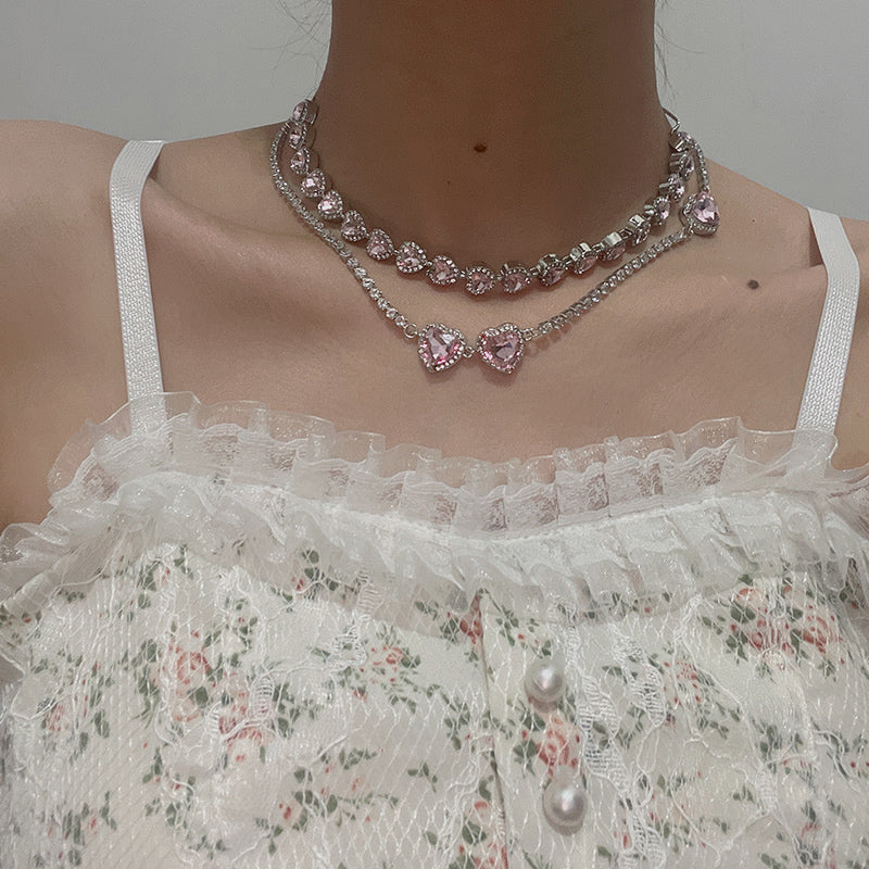 Rylynn Pink Pave Necklace