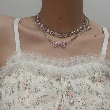 Rylynn Pink Pave Necklace