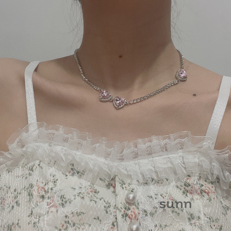 Rylynn Pink Pave Necklace