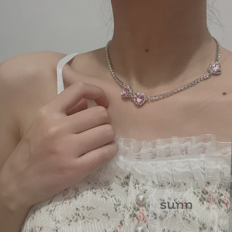 Rylynn Pink Pave Necklace